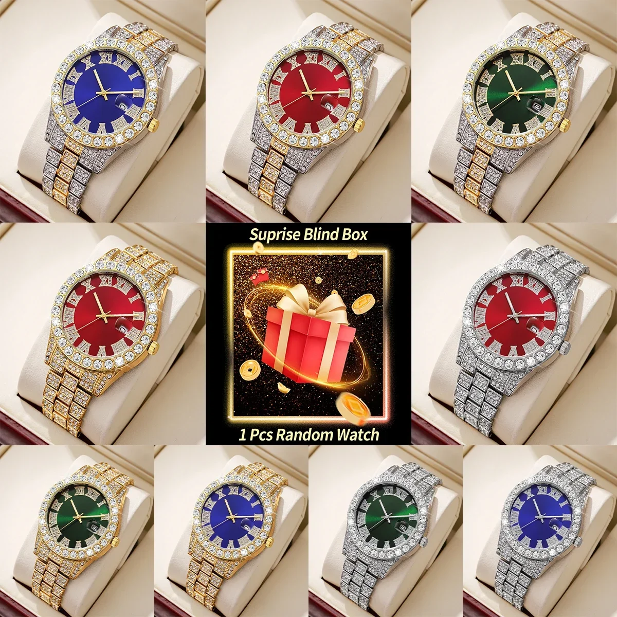 Luxury Watch Men - Mystery Blind Box Herenhorloge Willekeurig Iced