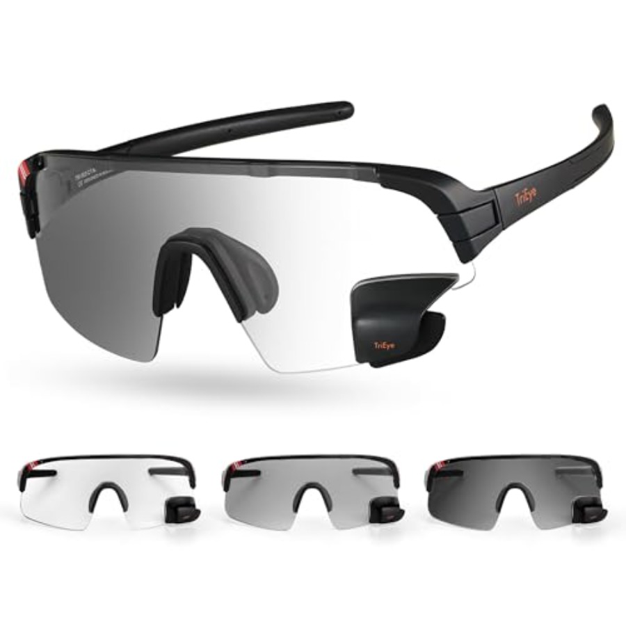 Sunglasses Uv400 - TriEye fietsbril met achteruitkijkspiegel - Sportzonnebril