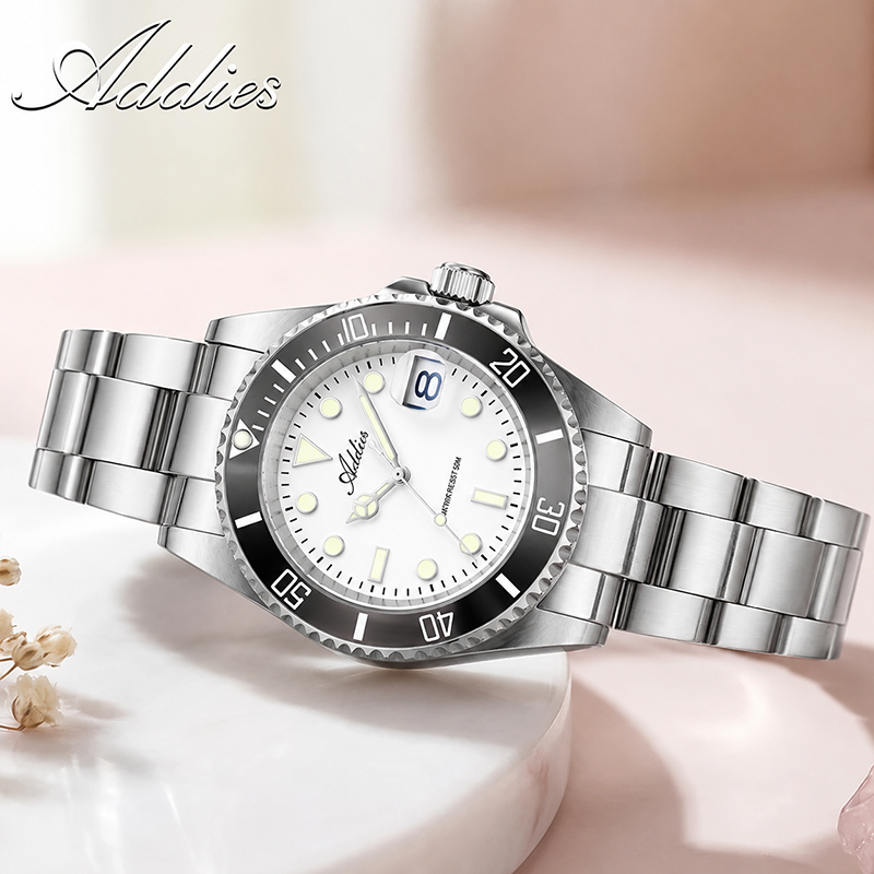 Luxury Gift Set - ADDIES 36mm 50m Waterdichte Dameshorloges Beroemd