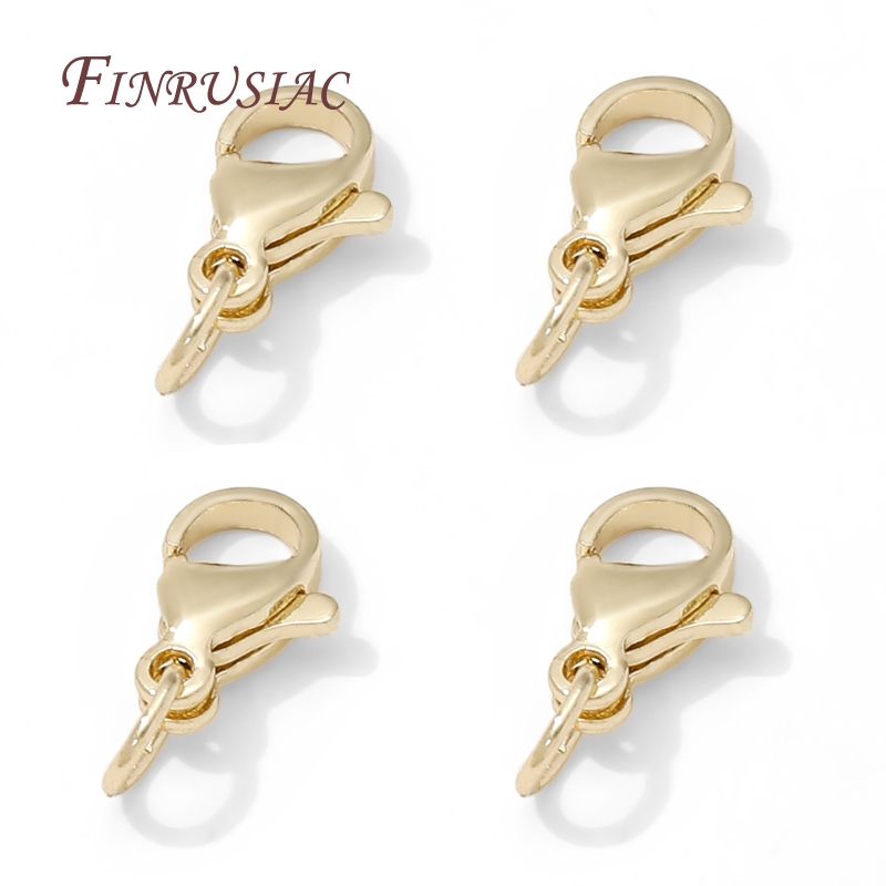 Gold Plated Jewelry - Roestvrij staal vergulde 10 mm kreeftsluitingen,