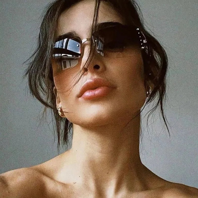 Sunglasses Uv400 - Nieuwe dameszonnebrillen, luxe merkdesign, modieuze Y2K