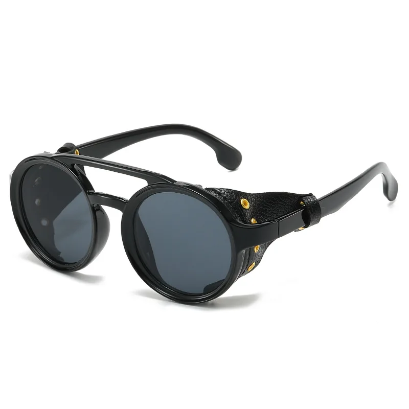 Sunglasses Uv400 - Retro Anti-UV Zonnebrillen Heren Dames Lederen