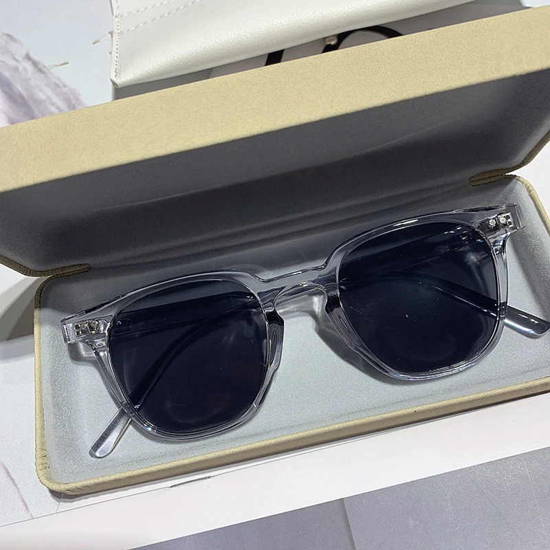 Sunglasses Uv400 - Vintage vierkante grijze zonnebril, voor dames