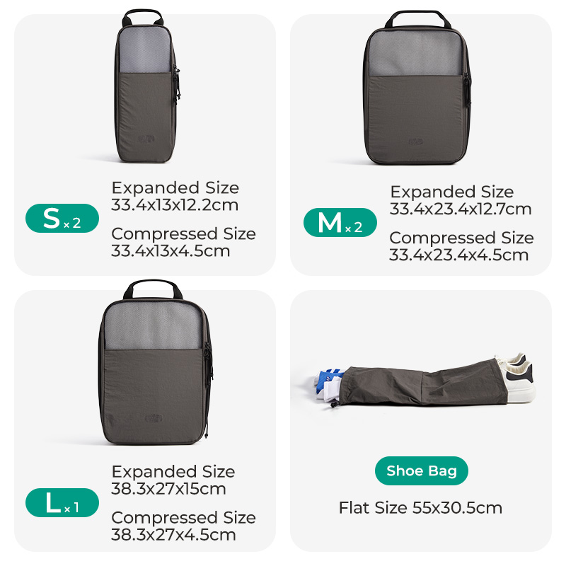 BAGSMART 6PC compressieverpakk - Travel Luggage Set recensie en prijs