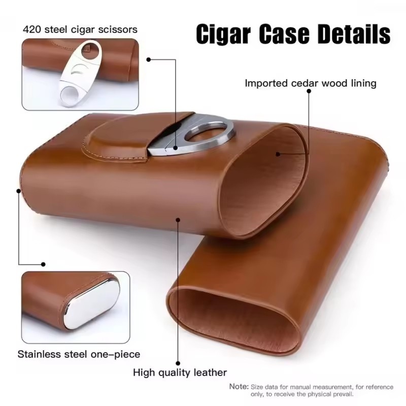 Leren sigarenkoker 3-vingerzak - Premium Cigar Case recensie en prijs